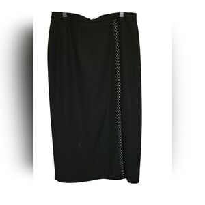 Solini Fully Lined Black Skirt Size 10